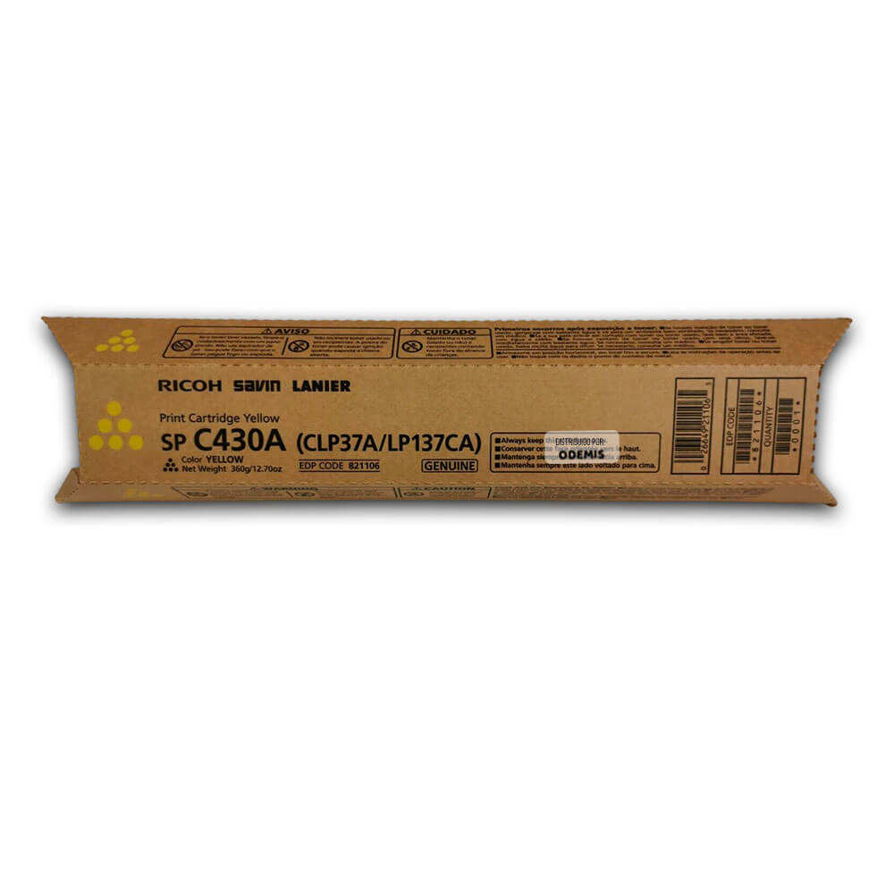 Toner Ricoh 821106 Yellow SP C430Dn, C431Dn 15,000 pag Original