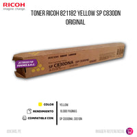 Toner Ricoh 821182 Yellow SP C830DNA, C831DN 16,000 pag Original
