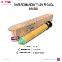 Toner Ricoh 821256 Yellow SP C840A, C842dn 34,000 pag Original