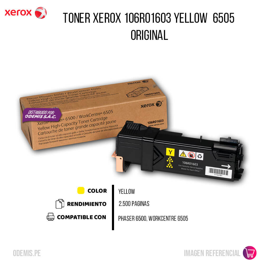 Toner Xerox 106R01603 Amarillo Original 2500 Páginas
