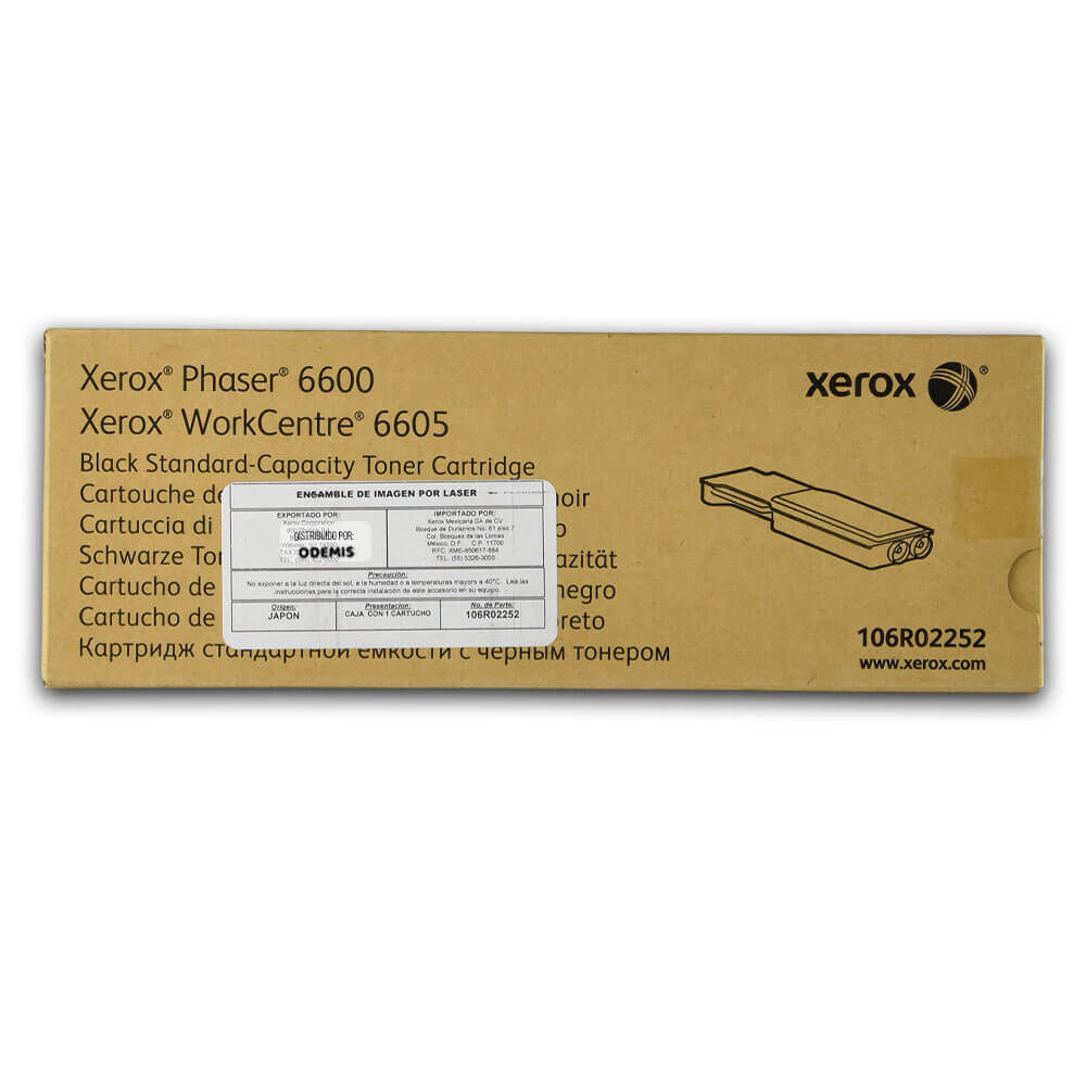 Toner Xerox 106R02252 Negro PH 6600, WC 6605 3,000 pag