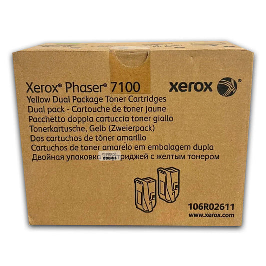 Toner Xerox 106R02611 Dual Yellow PH 7100 9,000 pag