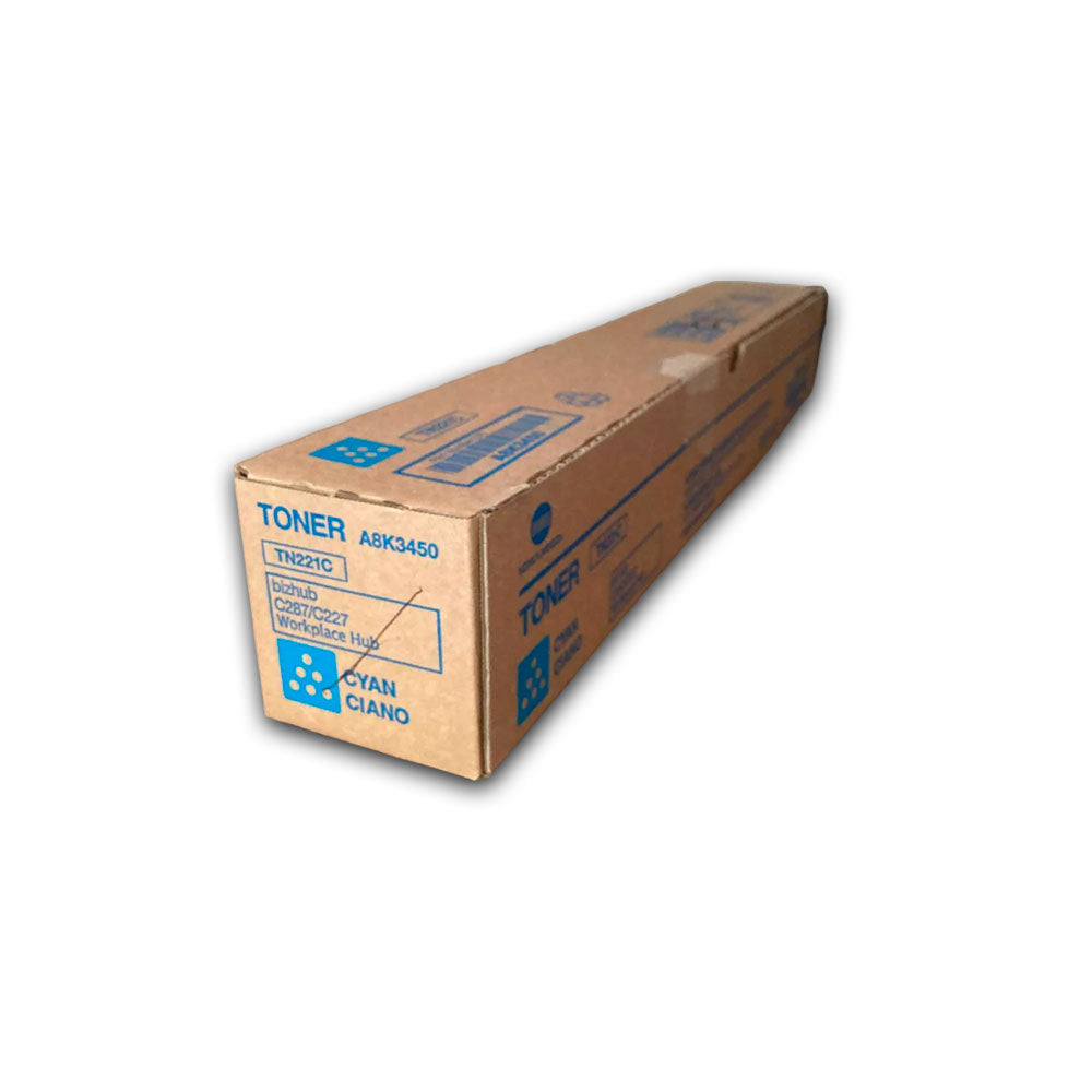 Toner Konica TN-221C Cian A8K3430 21K Pág. C227 Original