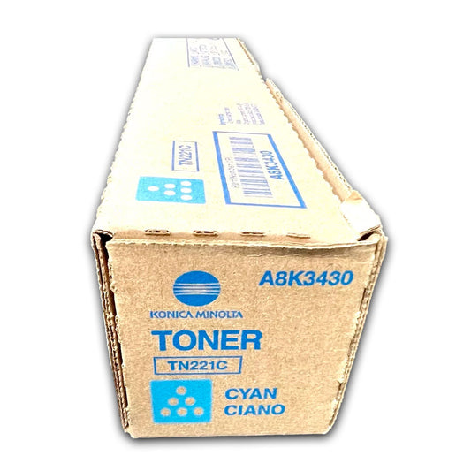 Toner Konica TN-221C Cian A8K3430 21K Pág. C227 Original