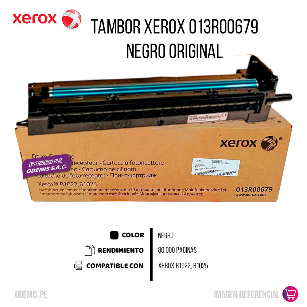 Tambor Xerox 013R00679 Negro 80K Pág. B1022, B1025 original