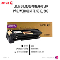 Drum 013R00670 Negro 80K Pág. WorkCentre 5019, 5021 original