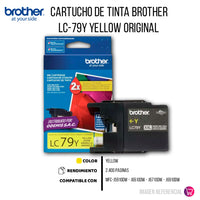 Tinta Brother LC79Y Yellow 2.4K Pág. J5910, J6510 Original