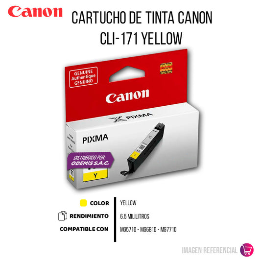 Tinta Canon CLI-171Y Yellow 6,5ml MG5710, MG6810 Original