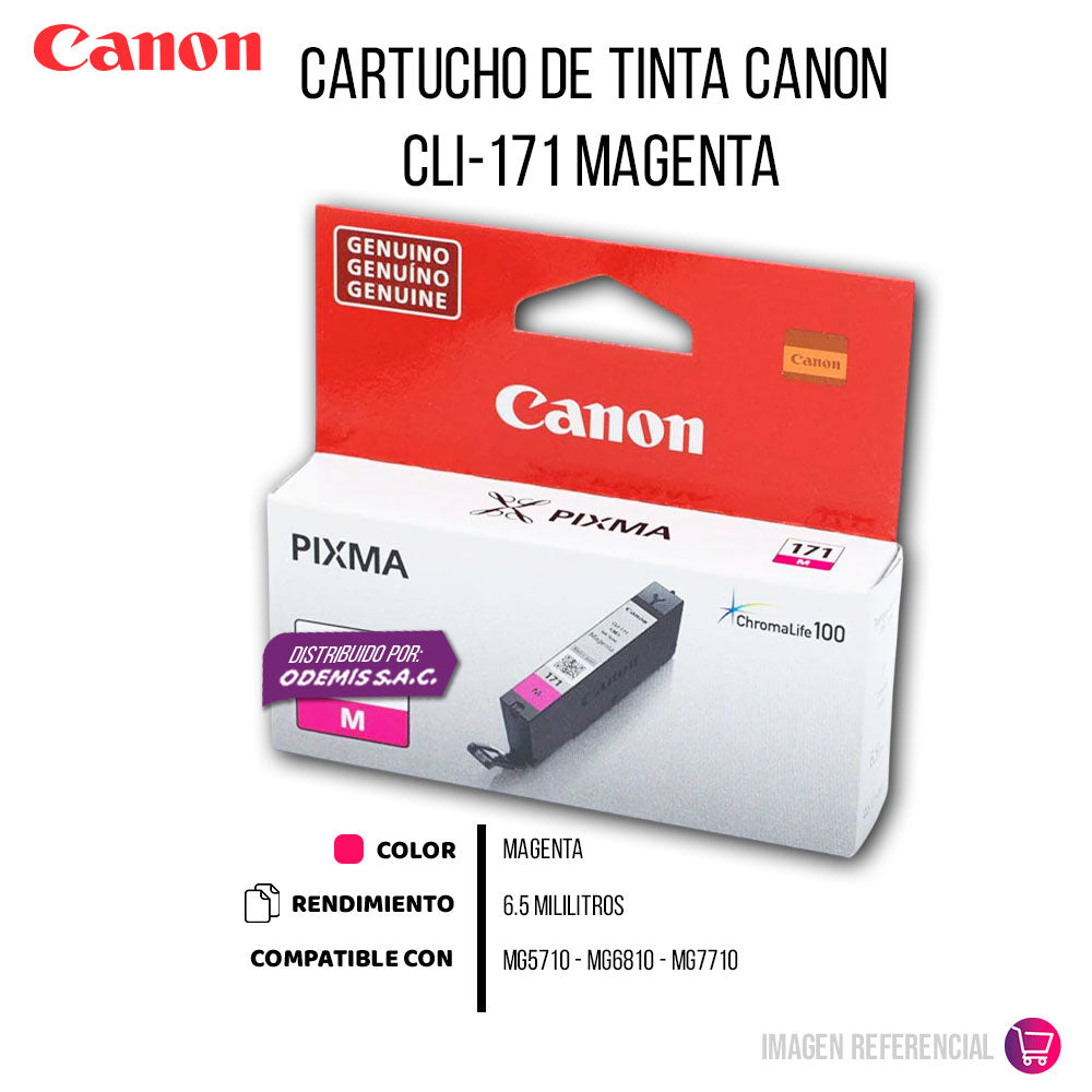 Tinta Canon CLI-171M 6.5ml Magenta MG5710, MG6810 Original