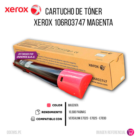 Toner Xerox 106R03747 Magenta 16,500 Pág. C7030 Original