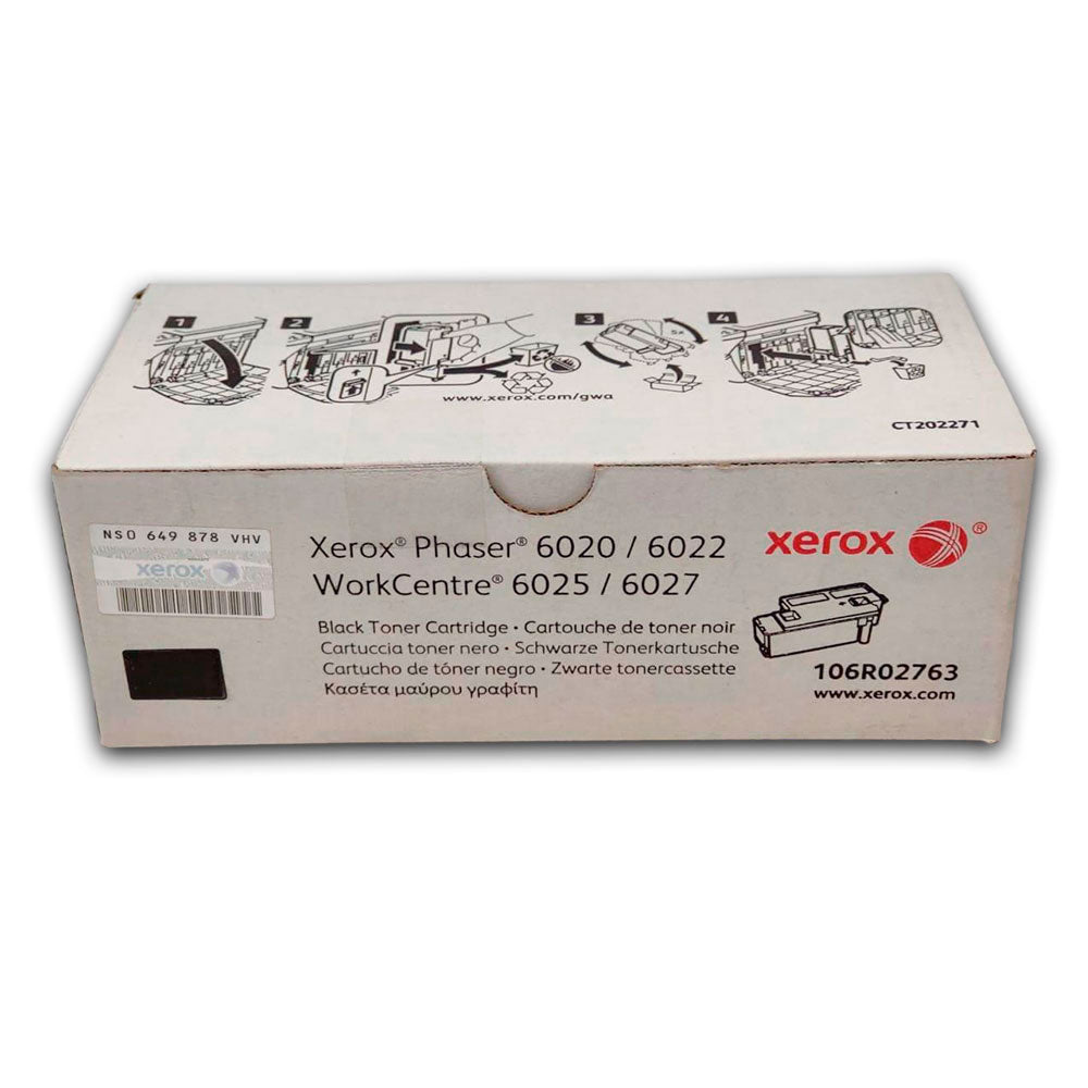 Toner Xerox 106R02763 Black 2K Pág. 6020 Original