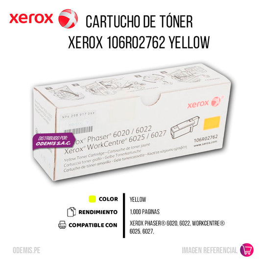 Toner Xerox 106R02762 Yellow 1K Pág. 6020 Original