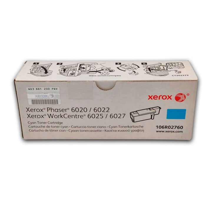 Toner Xerox 106R02760 Cyan 1K Pág. 6020 Original