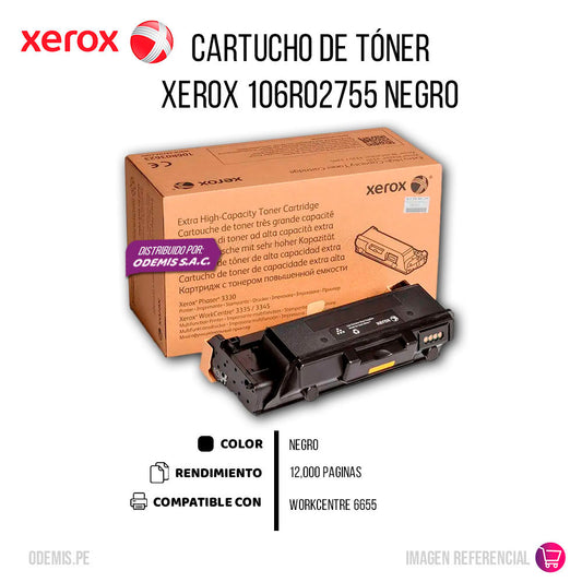 Toner Xerox 106R02755 Black 12,000 Pág. 6655 Original