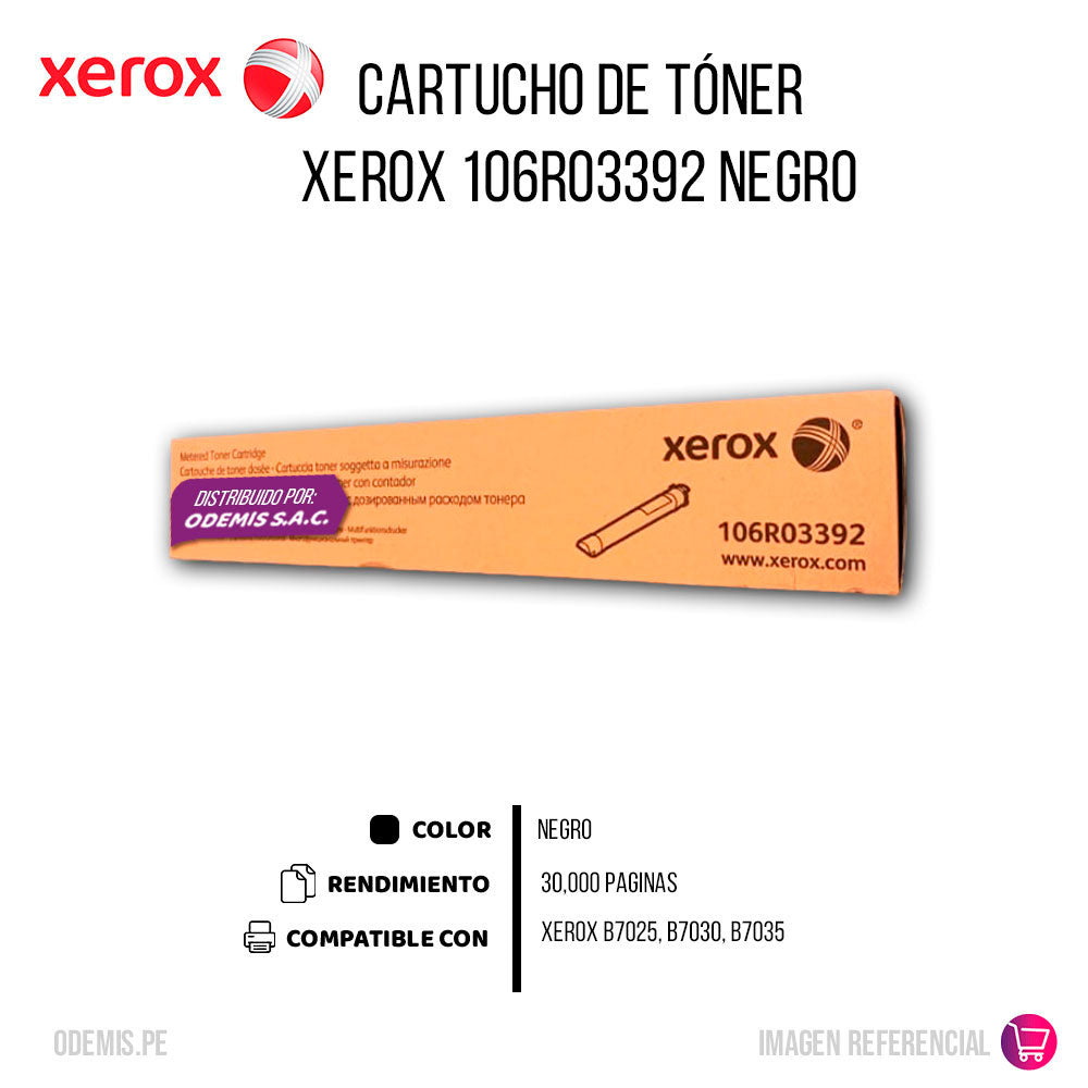 Toner Xerox 106R03392 Negro 30K Pág. B7035 Original