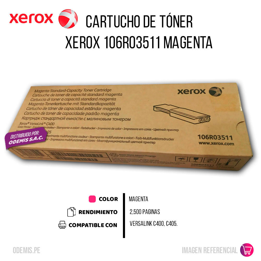 Toner Xerox 106R03511 Magenta 2500 Pág. C405 Original