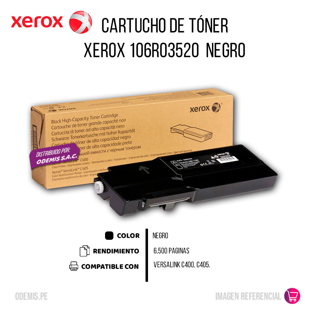 Toner Xerox 106R03520 Black 5K Pág. C405 Original