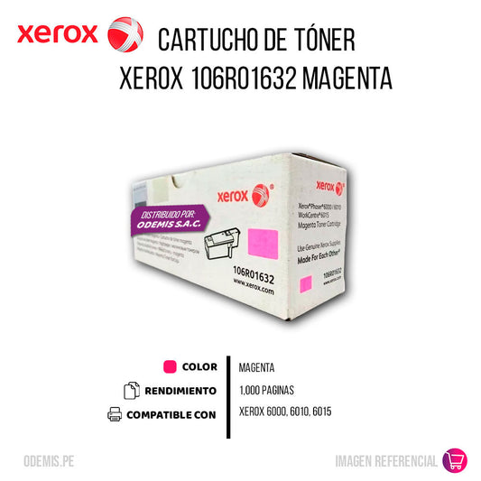 Toner Xerox 106R01632 Magenta 1K Pág. 6015 Original