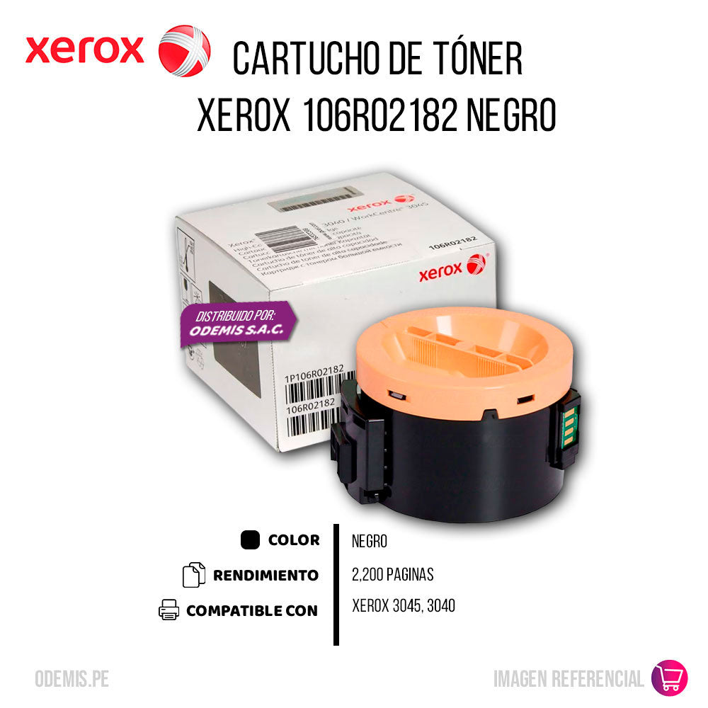 Toner Xerox 106R02182 Negro 2200 Pág. 3040 Original