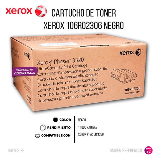 Toner Xerox 106R02306 Negro 11K Pág. 3320 Original