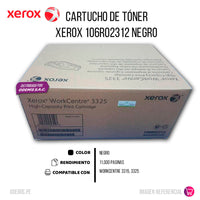 Toner Xerox 106R02312 Negro 11K Pág. 3325 Original