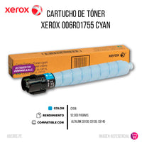 Toner Xerox 006R01755 Cyan 28K Pág. C8155 Original