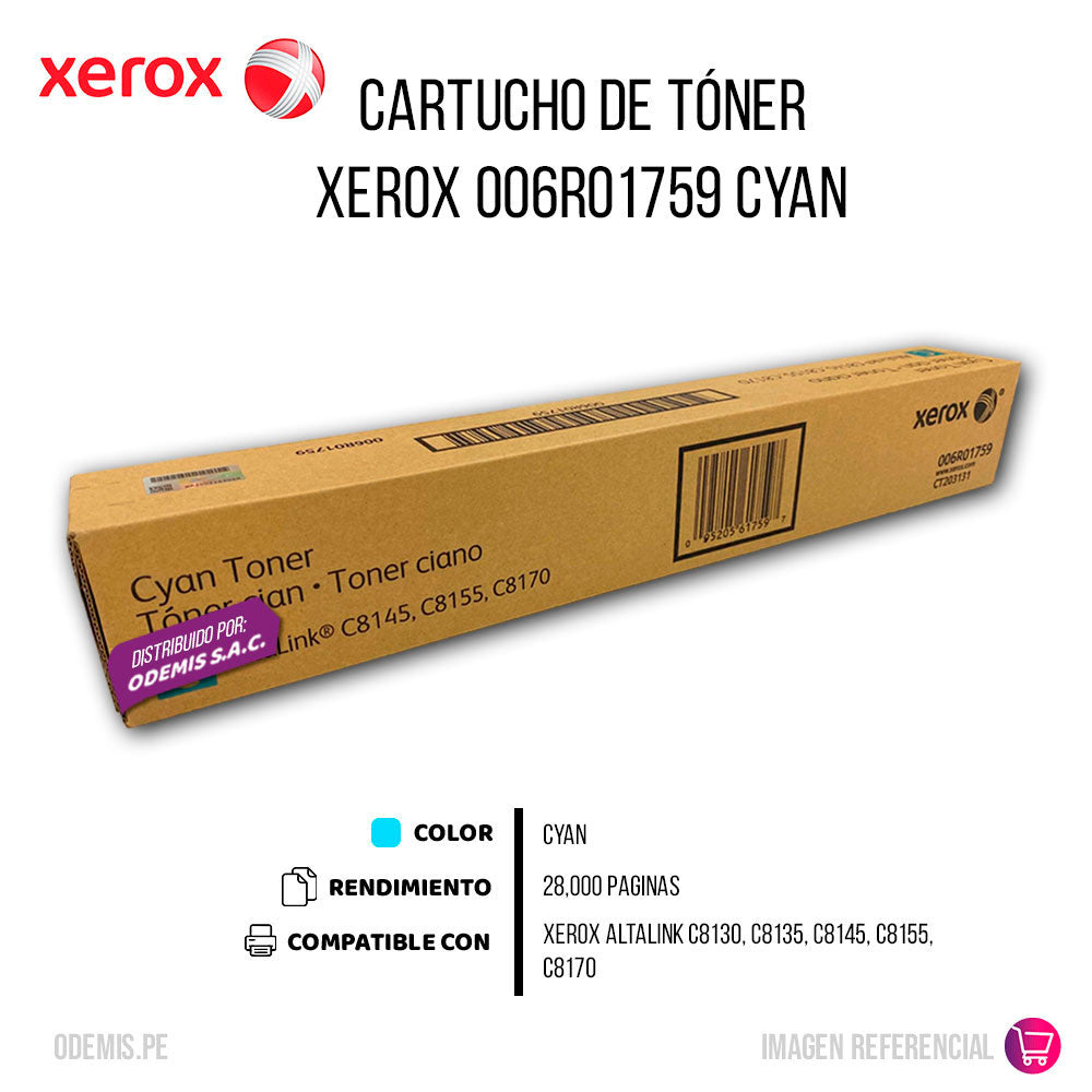 Toner Xerox 006R01759 Cian 28K Pág. C8130 Original