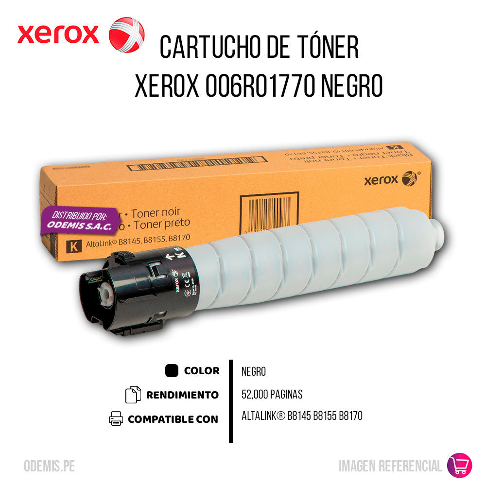 Toner Xerox 006R01770 Black 52K Pág. B B8170 Original
