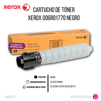 Toner Xerox 006R01770 Black 52K Pág. B B8170 Original