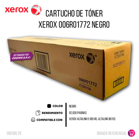 Toner Xerox 006R01772 Black 52.K Pág. B8170 Original