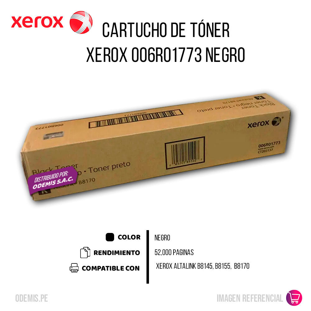 Toner Xerox 006R01773 Black 52.K Pág. B8170 Original