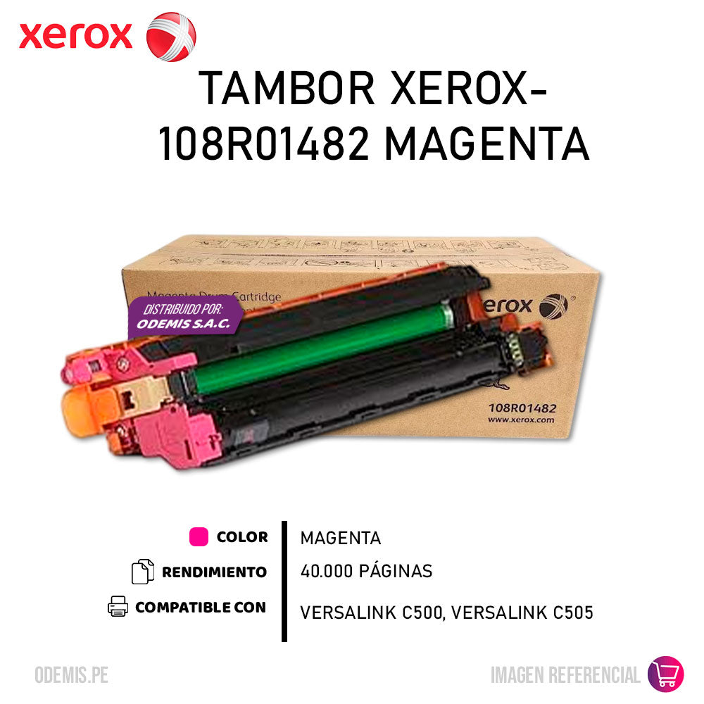 Tambor Xerox 108R01482 Magenta 40K Pág. C500 Original