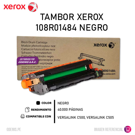 Tambor Xerox 108R01484 Negro 40K Pág. C500 Original