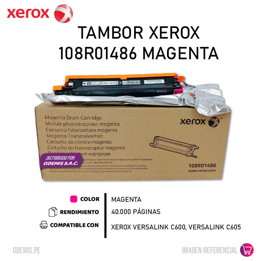 Tambor Xerox 108R01486 Magenta 40K Pág. C600, C605 Original