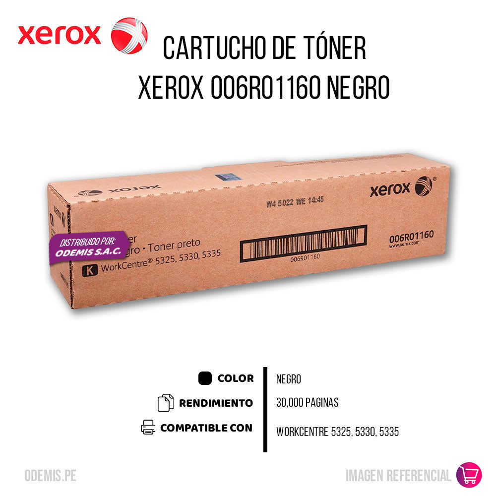 Toner Xerox 006R01160 Negro 30K Pág. 5325, 5330 Original