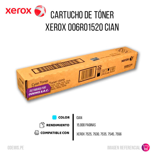Toner Xerox 006R01520 Cian 15K Pág. 7556 Original