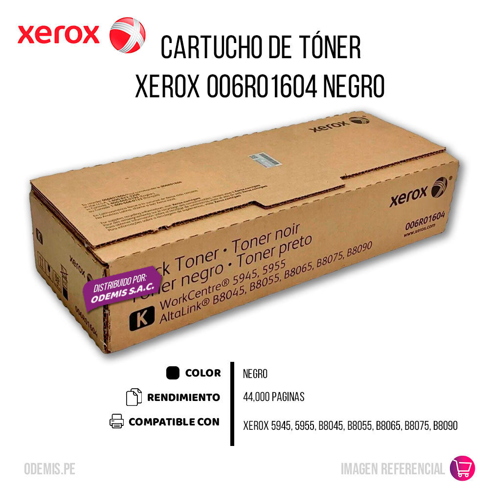 Toner Xerox 006R01604 Negro 44K Pág. B8090 Original