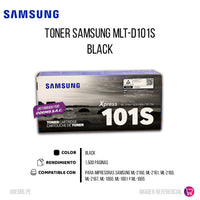 Rendimiento Toner Samsung Mlt-D101S Black 1,500 Pag
