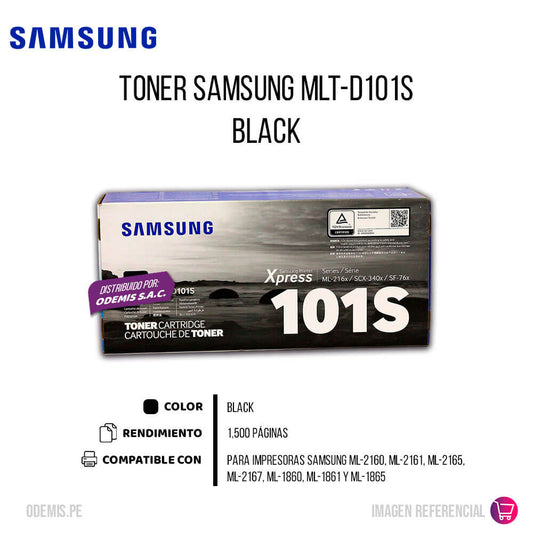 Rendimiento Toner Samsung Mlt-D101S Black 1,500 Pag