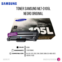 Toner Samsung Mlt-D105L Negro 2500 Pág. SCX 4600 Original