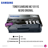 Toner Samsung Mlt-D111S Negro 1K Pág. M2022 Original