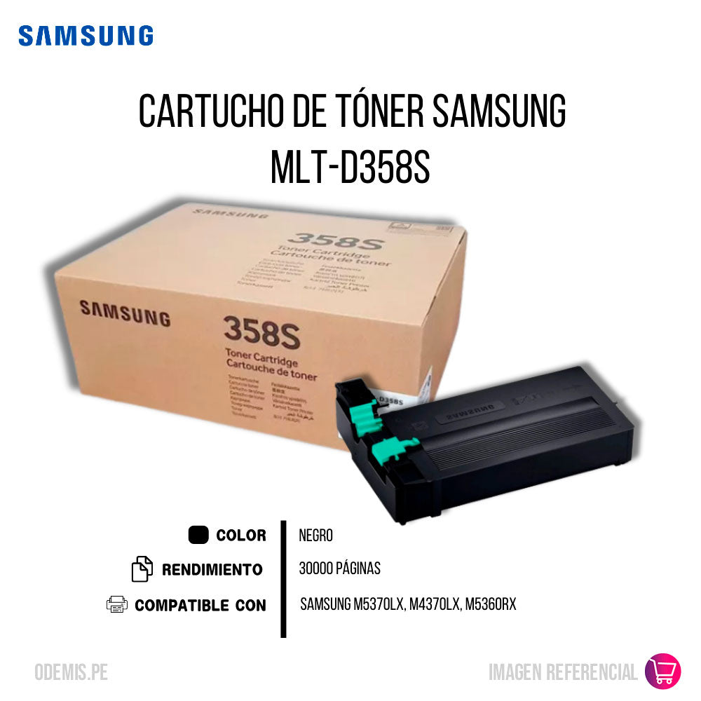 Toner Samsung Mlt-D358S Negro 30K Pág. M5370LX Original