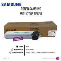 Tóner Samsung MLT-K706S Negro 45K Pág. K7600GX Original