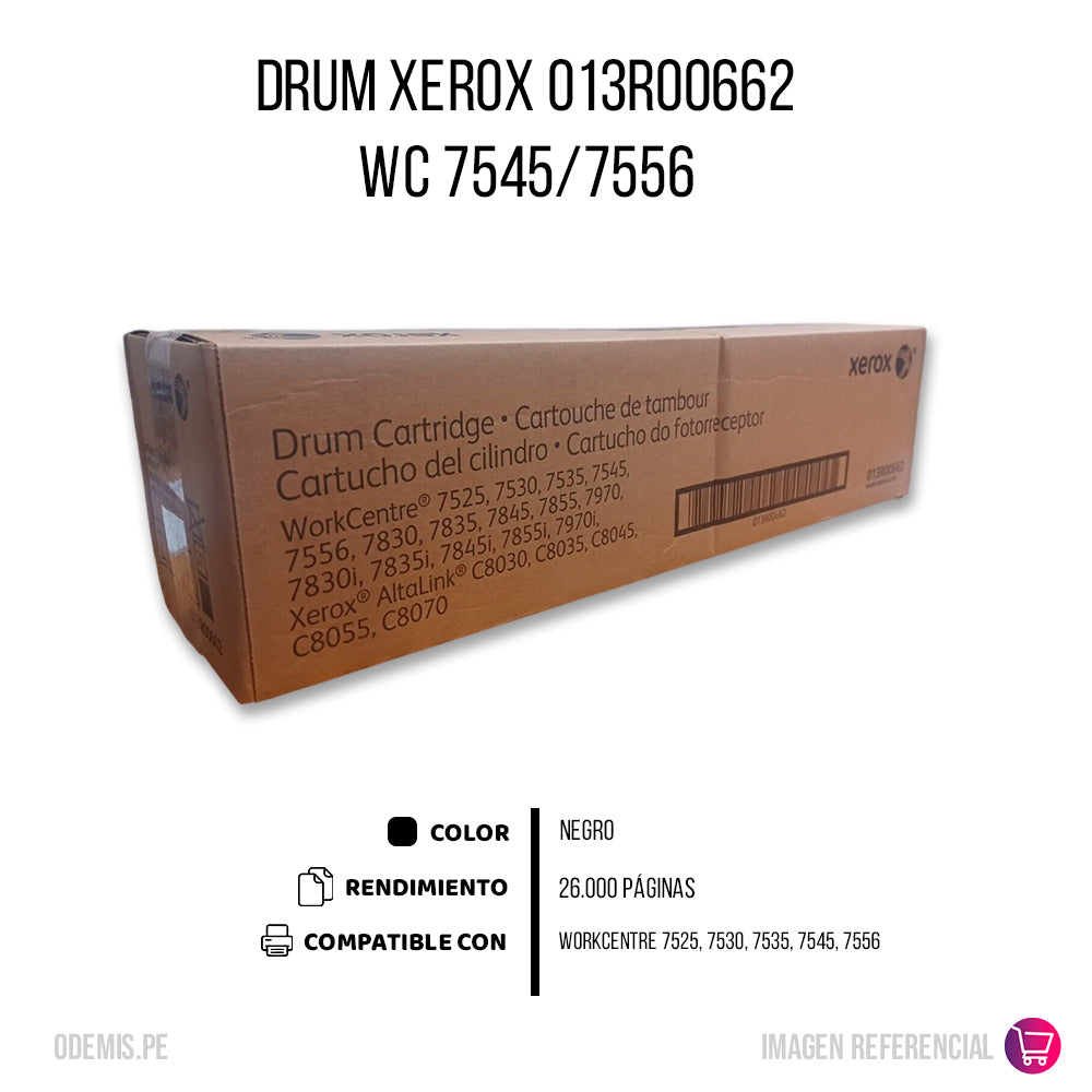Drum Xerox 013R00662 Color+Bk 26K Pág. 7830 Original