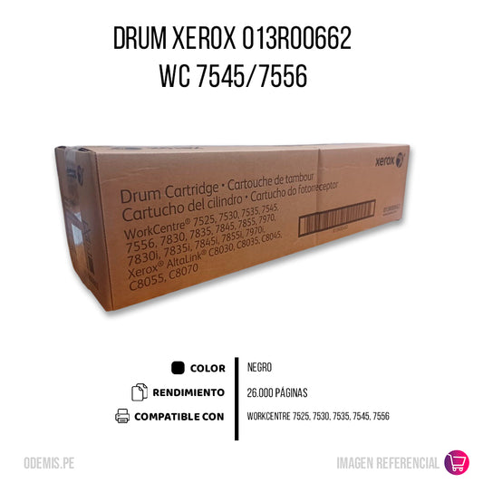 Drum Xerox 013R00662 Color+Bk 26K Pág. 7830 Original