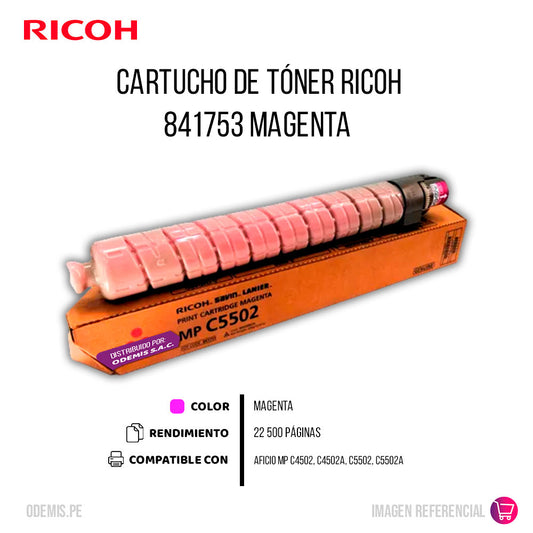 Toner Ricoh 841753 Mp C5502 Magenta 22.5Kpg