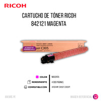 Toner Ricoh 842121 Magenta 4K Pág. MP C305SP Original