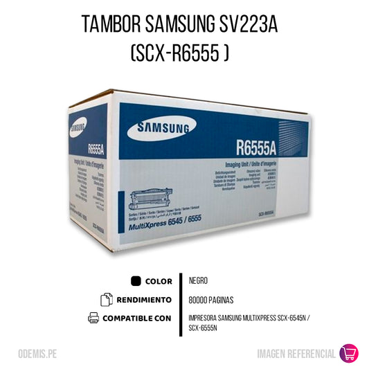 Tambor Samsung Sv223A Negro SCX-R6555 80K Pág. Original