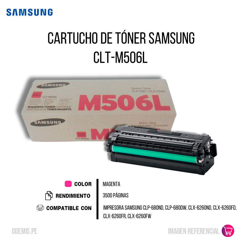 Toner Samsung Clt-M506L Magenta 3500 Pág. CLP-680ND Original