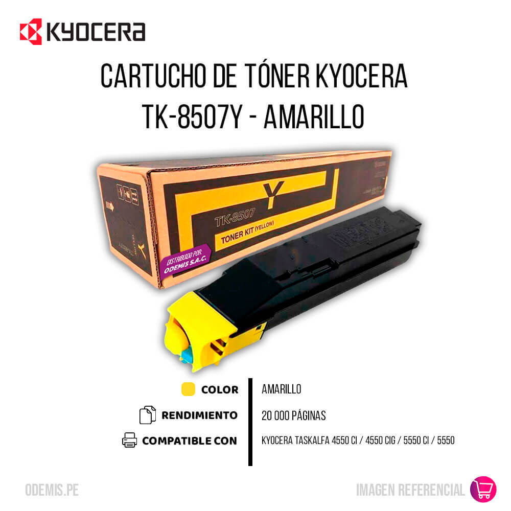 Toner Kyocera Tk-8507Y Yellow Taskalfa (4550) 20Kpg